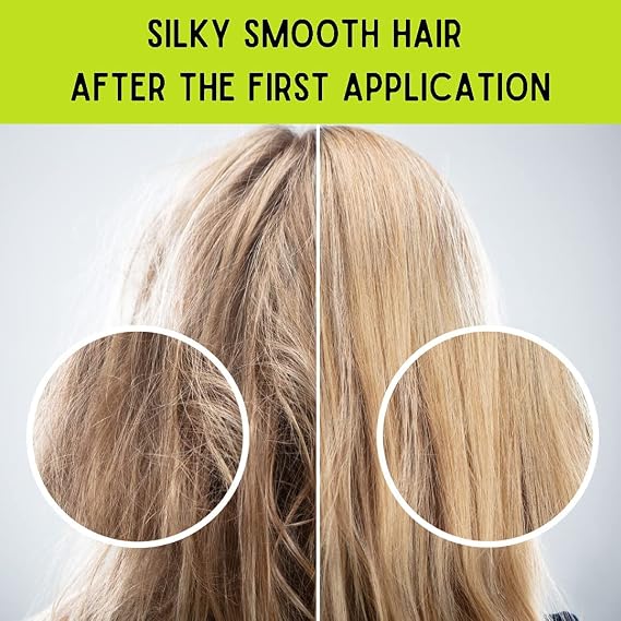 Xiaomoxuan Organic Collagen Mask for Dry Damaged Hair - Natural Deep Conditioning Hair Moisturizer with Tea Tree Oil - Split End Repair Treatment Masque, 8.8 Fl Oz