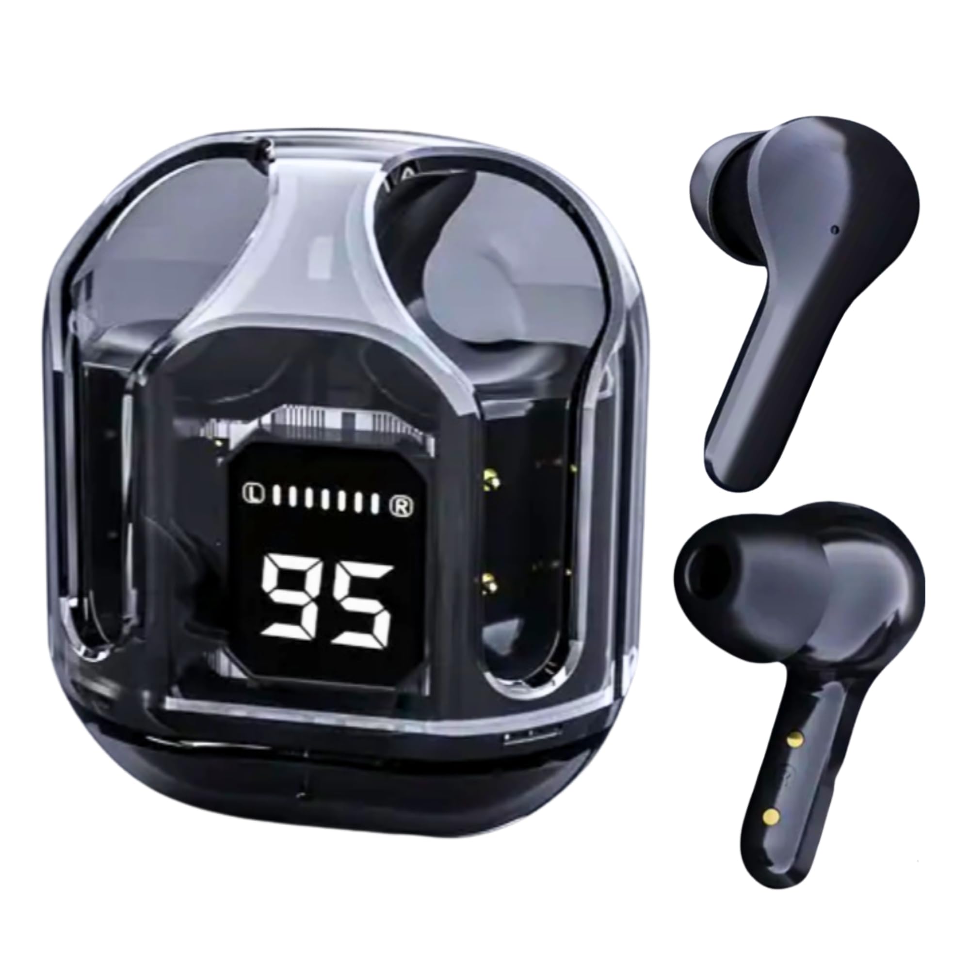 – Wireless Earbuds Earphones-Bluetooth 5.3 USB C Mini Headphones Ear Buds Touch Control Microphone Hi-Fi Stereo Sound Deep Bass CVC Noise Cancelling Dual LED Display 35H Playtime Water-Resistant