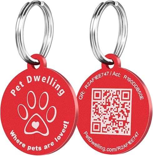 Miniatura 9 de Etiqueta de identificación de mascotas ultraligera para perros y gatos pequeños - Perfil de mascota en línea, acceso instantáneo al perfil y alertas