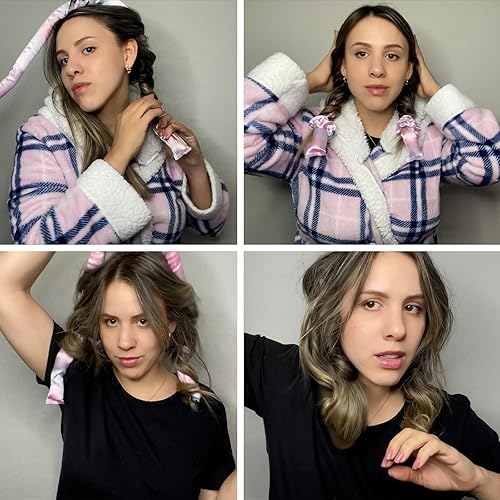 Miniatura 5 de Rizadores de pelo sin calor para cabello largo para dormir por la noche, rizos sin calor, ondulados suaves, herramienta de peinado, sin calor,
