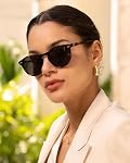 Lunettes de soleil polarisées rondes en acétate vintage CARFIA pour femmes, protection UV CA5288