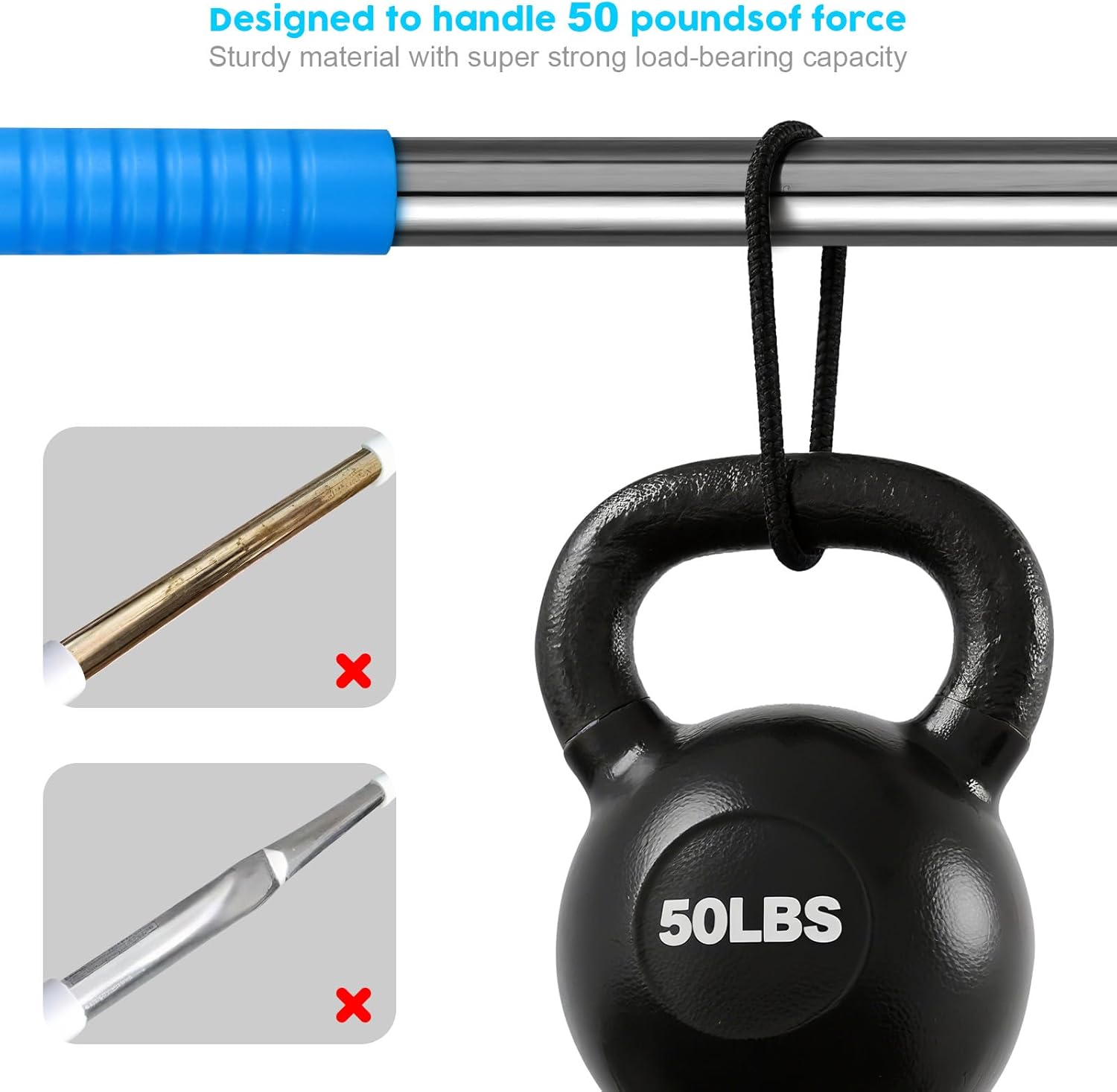 Window Squeegee，5 in 1 Bendable Head Window Squeegee for Home，61''Extension Poles，Bendable Head car Window Cleaner Tool，Squeegee for Shower Glass（Blue）