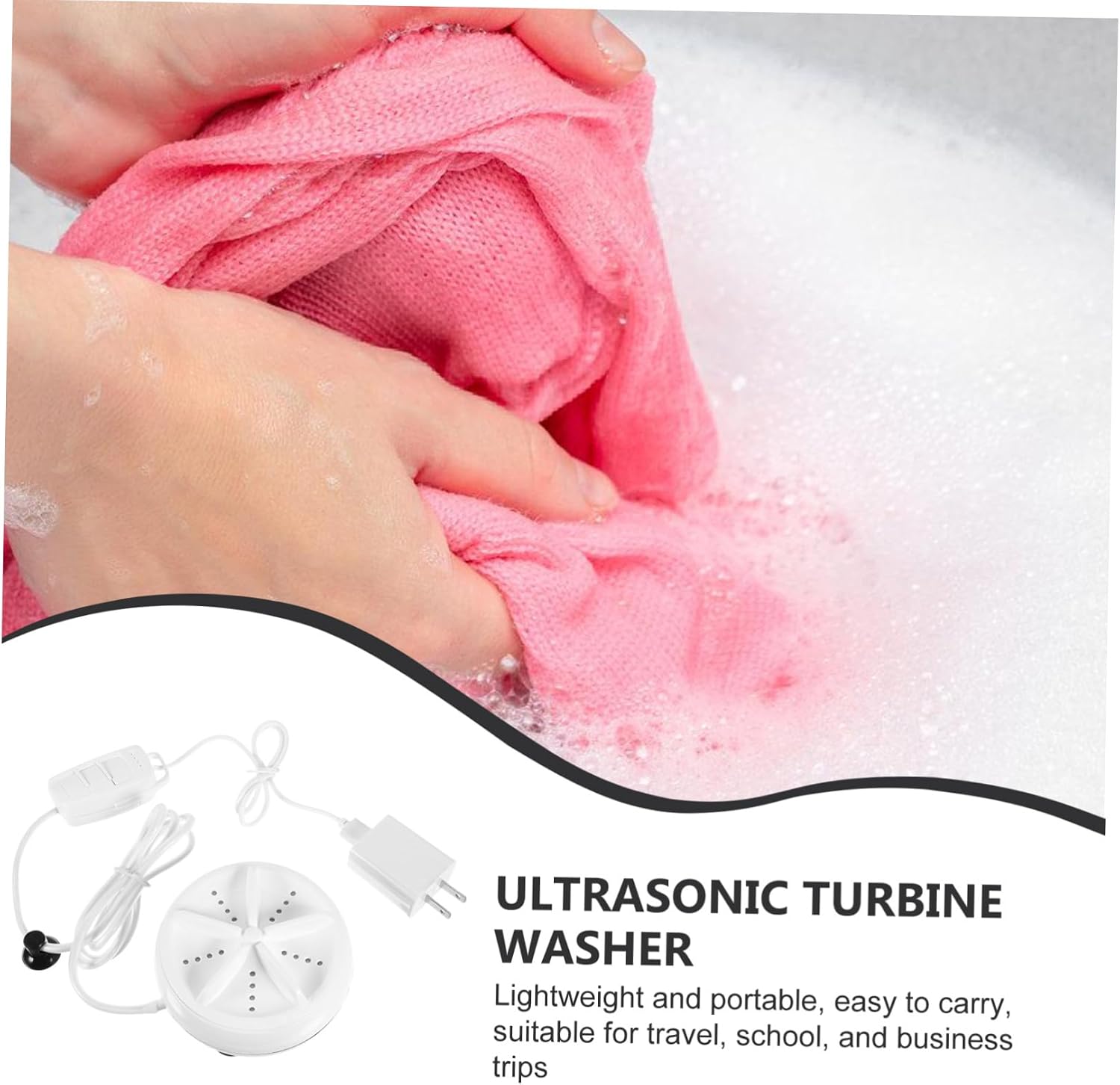 TEHAUX Mini Portable Washing Machine Turbine Washer for Travel Dorm Business Trips Efficient Clothes for Underwear Socks Compact Design Us