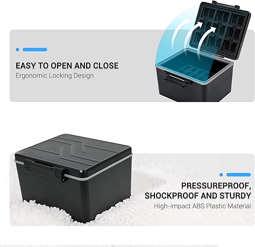 Miniatura 6 de Funda para tarjetas USB y SD de 53 ranuras para 18 unidades flash, 8 mini controladores, 9 tarjetas SD y 18 tarjetas Micro SD, funda de unidad USB