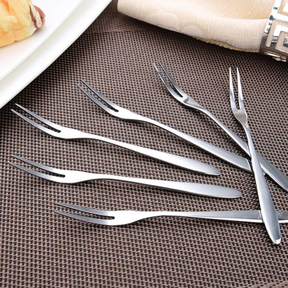 Fanqew Steel Fruit Fork, h Snacks Fork Set of 6