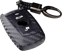 Vista 6 de Funda de silicona para llavero de carbono 3D para BMW 2 5 6 7 Series X1 X2 X3 X5 X6 M