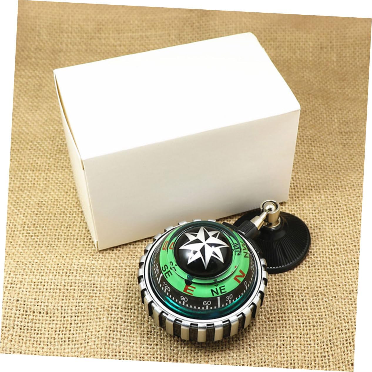 Abaodam 2pcs Adjustable Ball Compass for Car Boat Truck Dashboard Mount Abs Material Vibrant Green Color Multi-Function Automotive Navigation Tool for Outdoor Use