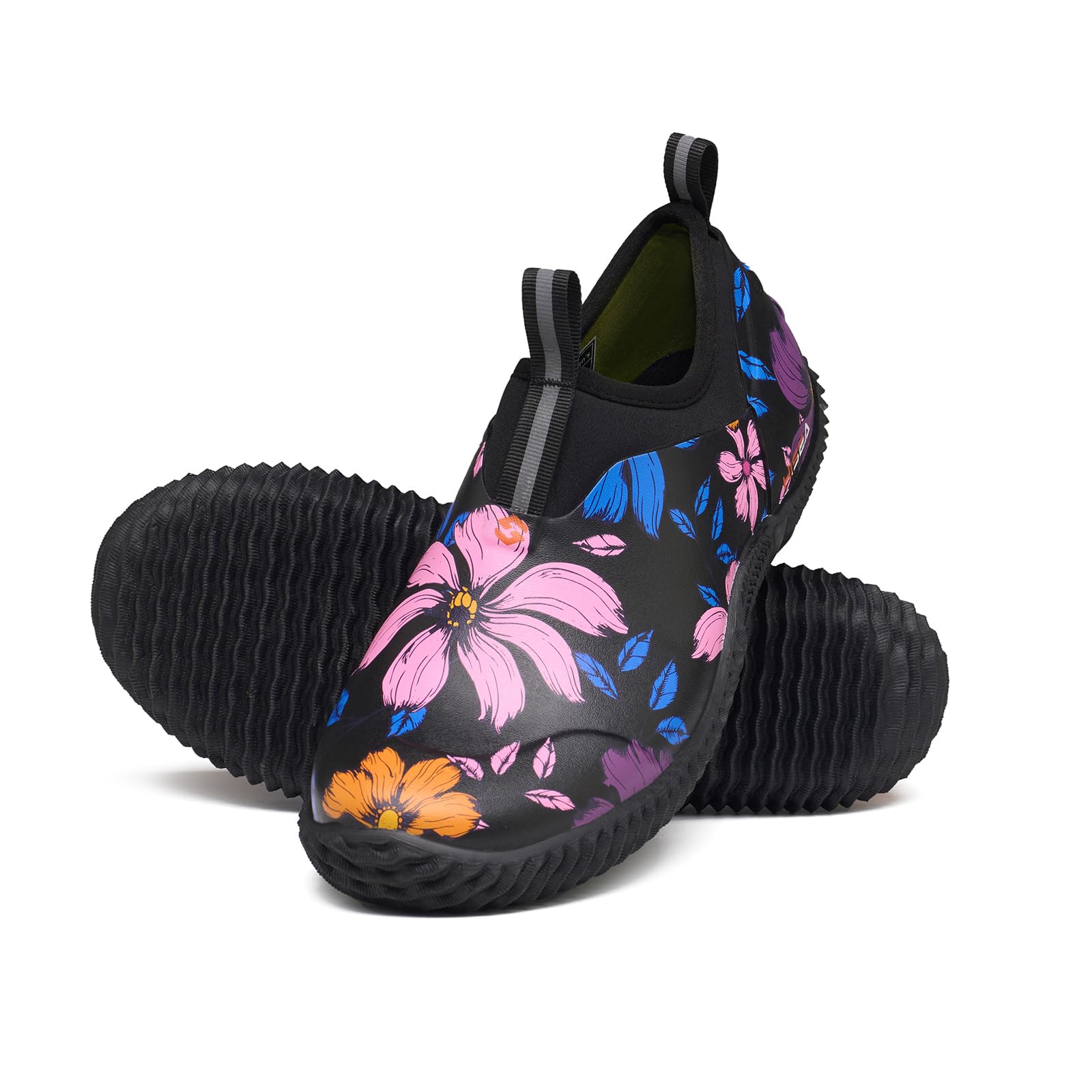 HISEA Waterproof Garden Shoes for Women Neoprene Slip-On Rubber Rain Footwear Short Ankle Booties