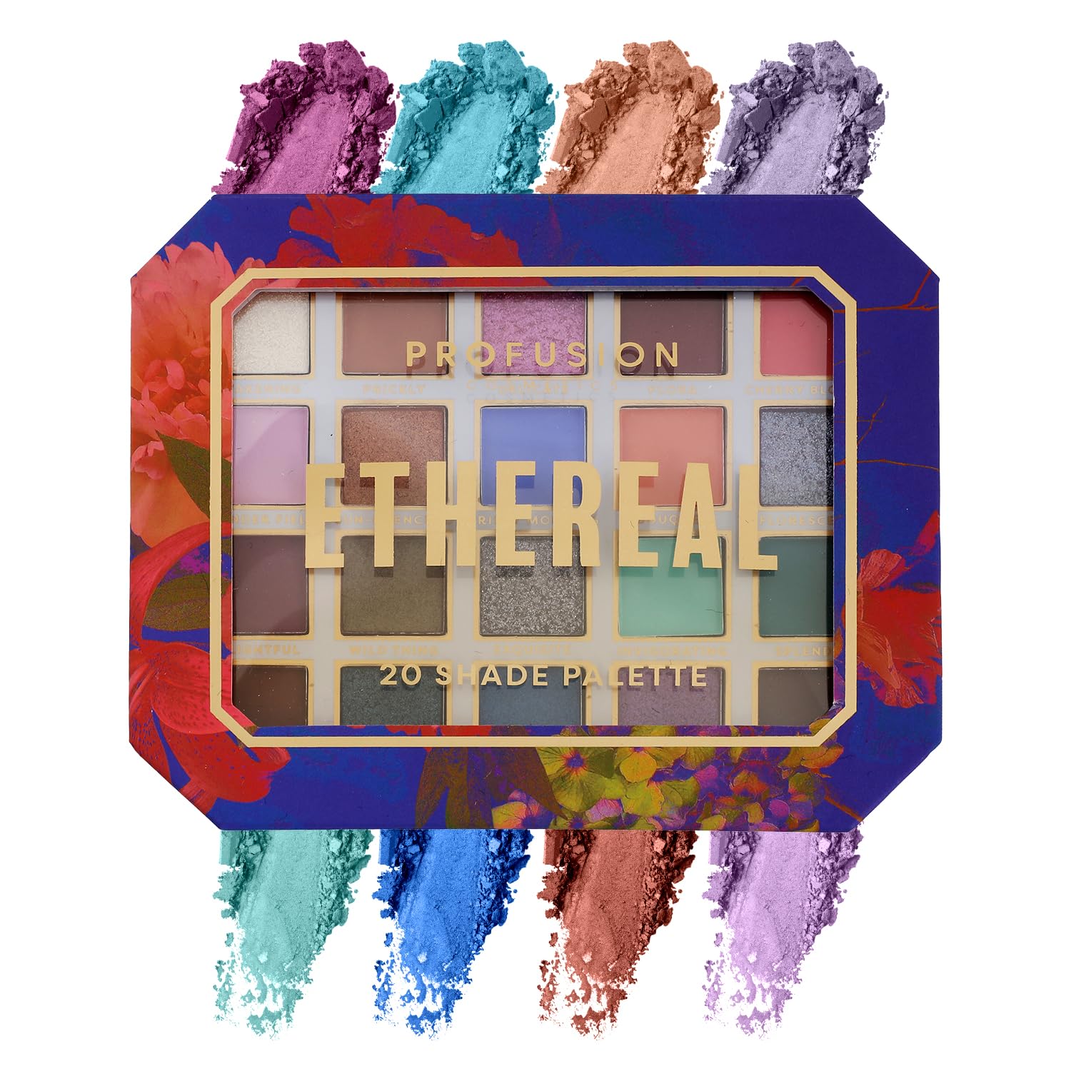 Ethereal 20 Shade Eyeshadow Palette with Multi Finish and Richly Pigmented Shade, Blendable and Buildable Eyeshadow Palette for Day to Night Eye Catching Looks