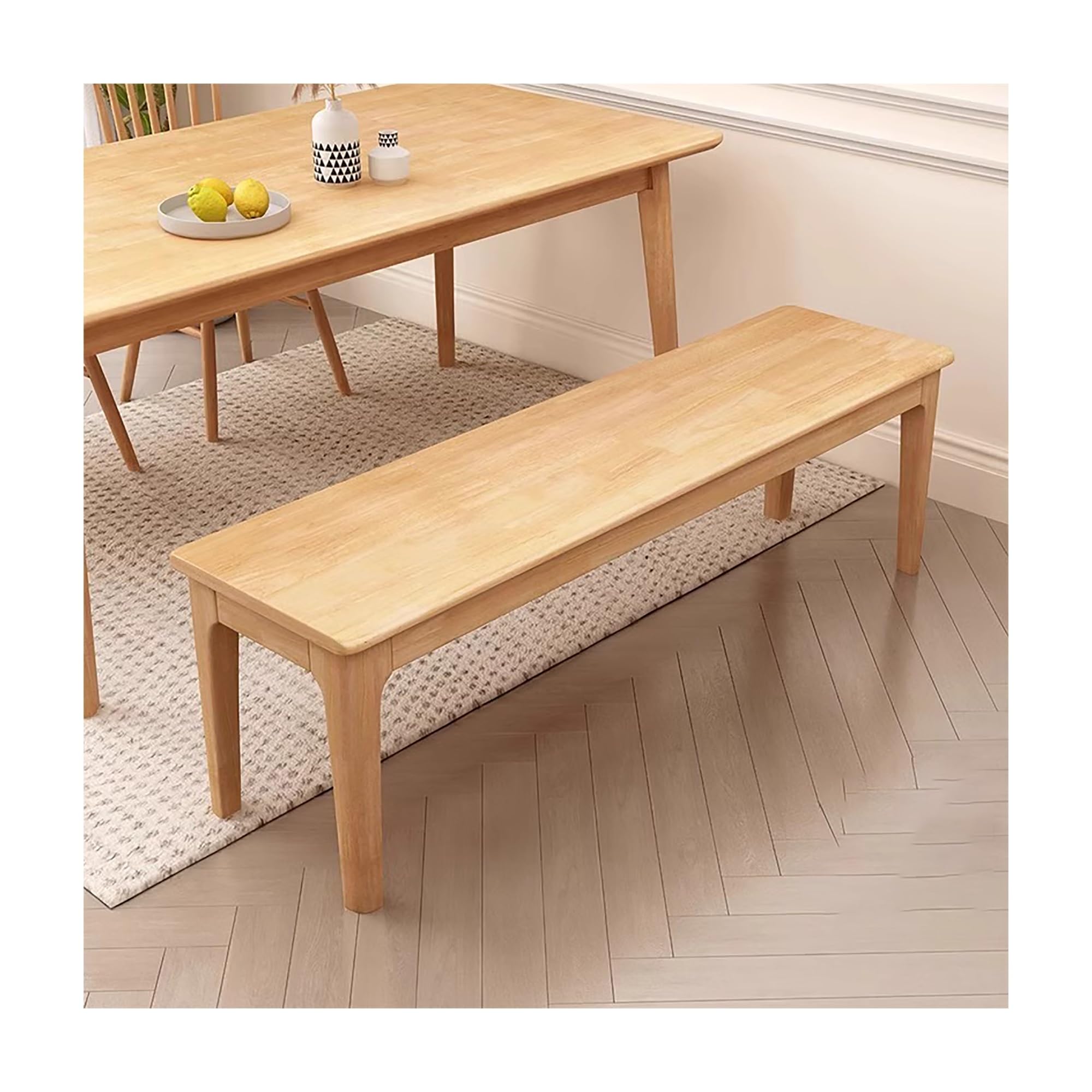 Banc de ferme en bois de 180 cm pour entrée rustique et salle à manger