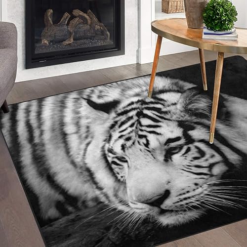 Miniatura 13 de Alfombra antideslizante con diseño de tiburones de animales oceánicos para sala de estar, comedor, dormitorio, cocina, 4 x 6 pies (48 x 72 Africa