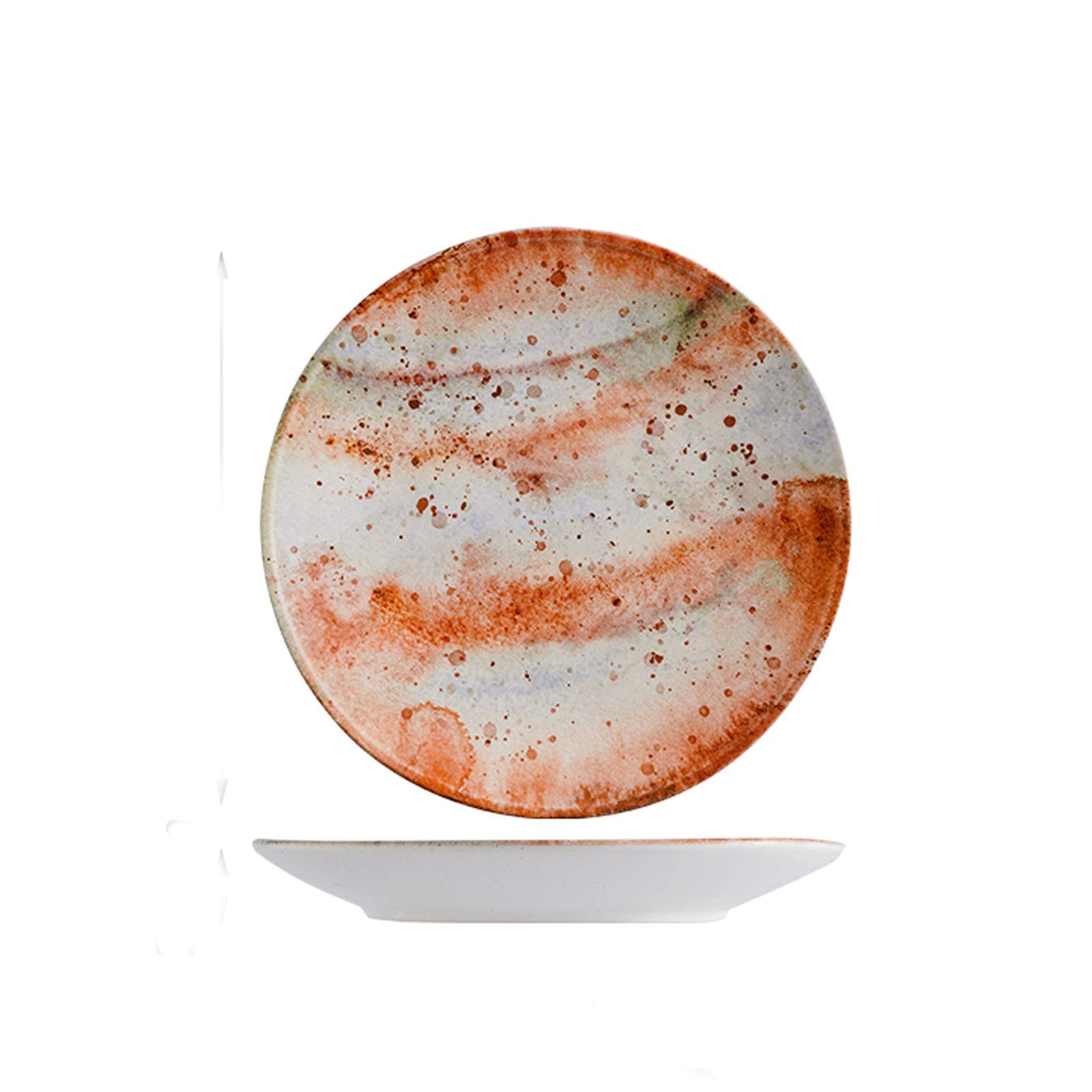 Speiseteller Sternenhimmel-Motive-Dinner-Platte, tägliche Gebrauchs-Platte geeignet for Dessert, Pasta, Salat, Steak, 8-Zoll-Vorspeiseplatte. Flachteller(C,2pack)