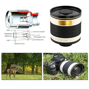 Amazon.co.jp: Lightdow 500mm F6.3 手動固定焦点望遠ミラー