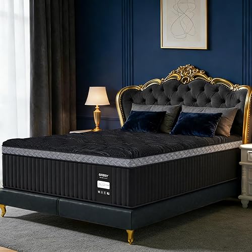16 Inch King Size Mattress, Upgraded Luxury Hybrid King Mattress In A Box with with 7-Zone Support for Cool Night & Pressure Relief, Motion Isolation, Edge Support, Assembled in USA, Medium Firm