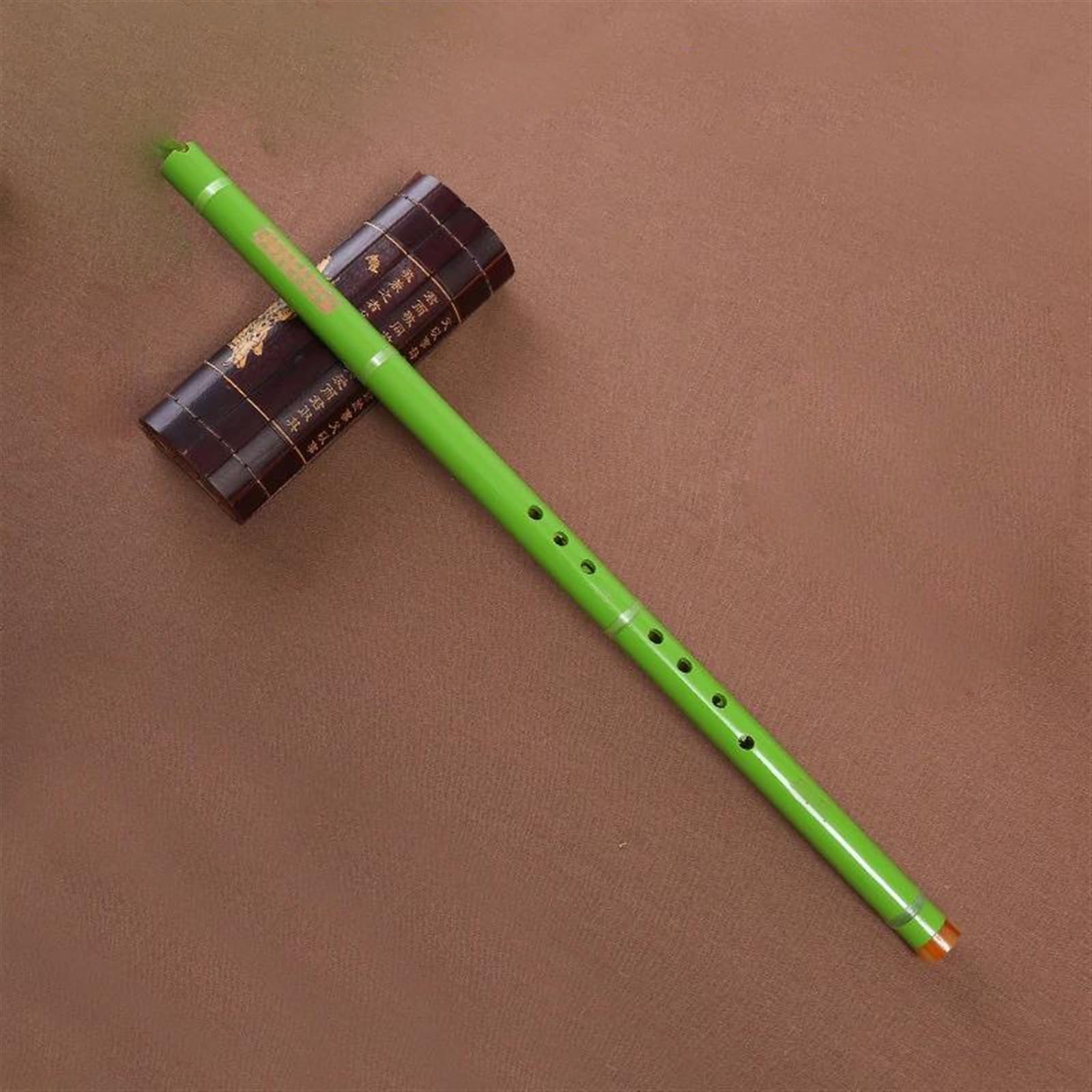 Flet Bambusowy Profesjonalny Fioletowy Flet Bambusowy Xiao Chiński Pionowy Piccolo Shakuhachi Klasyczny Tradycyjny Instrument Muzyczny(Green)