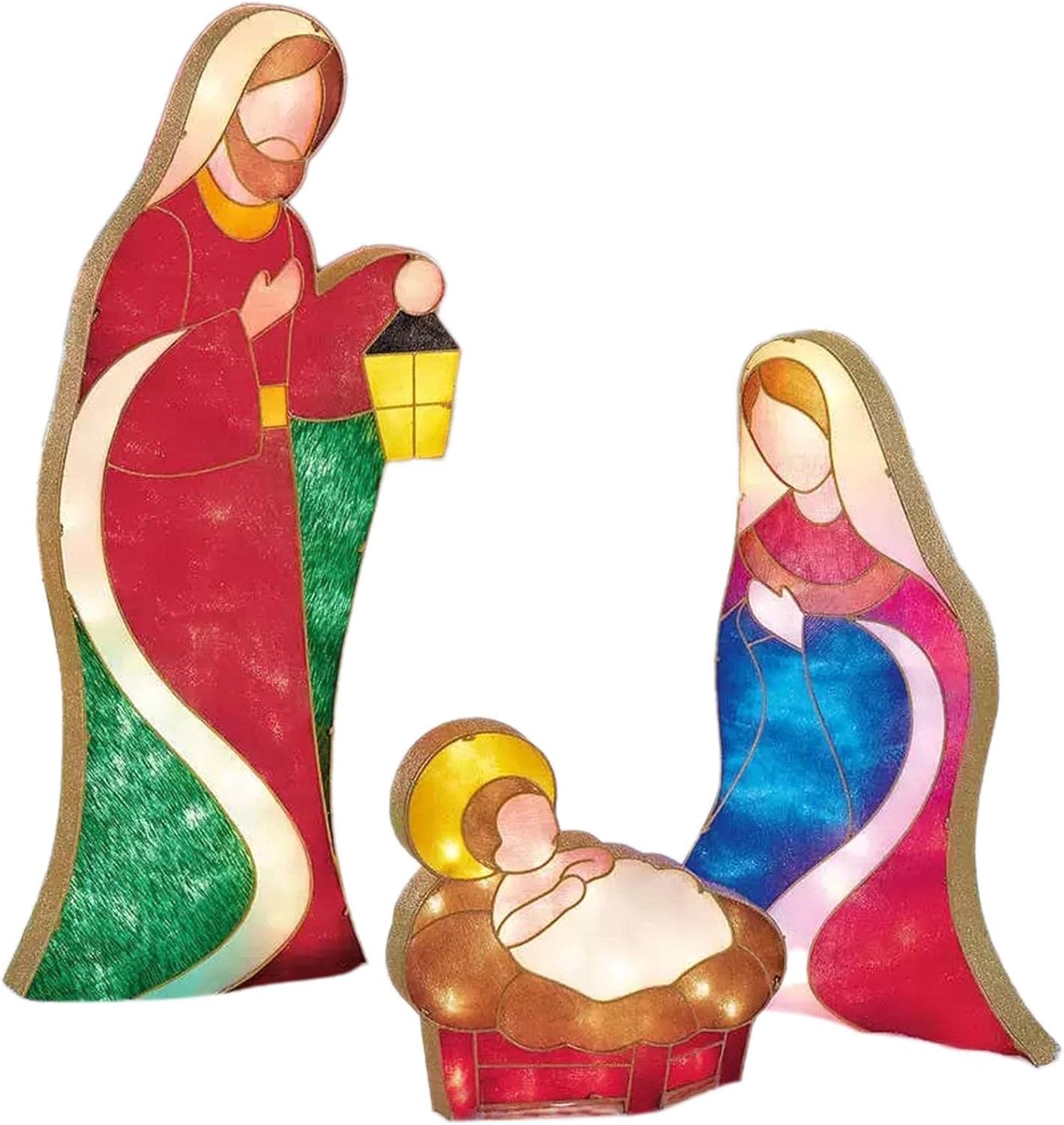 Lighted Outdoor Nativity Scene, Outdoor Holy Family