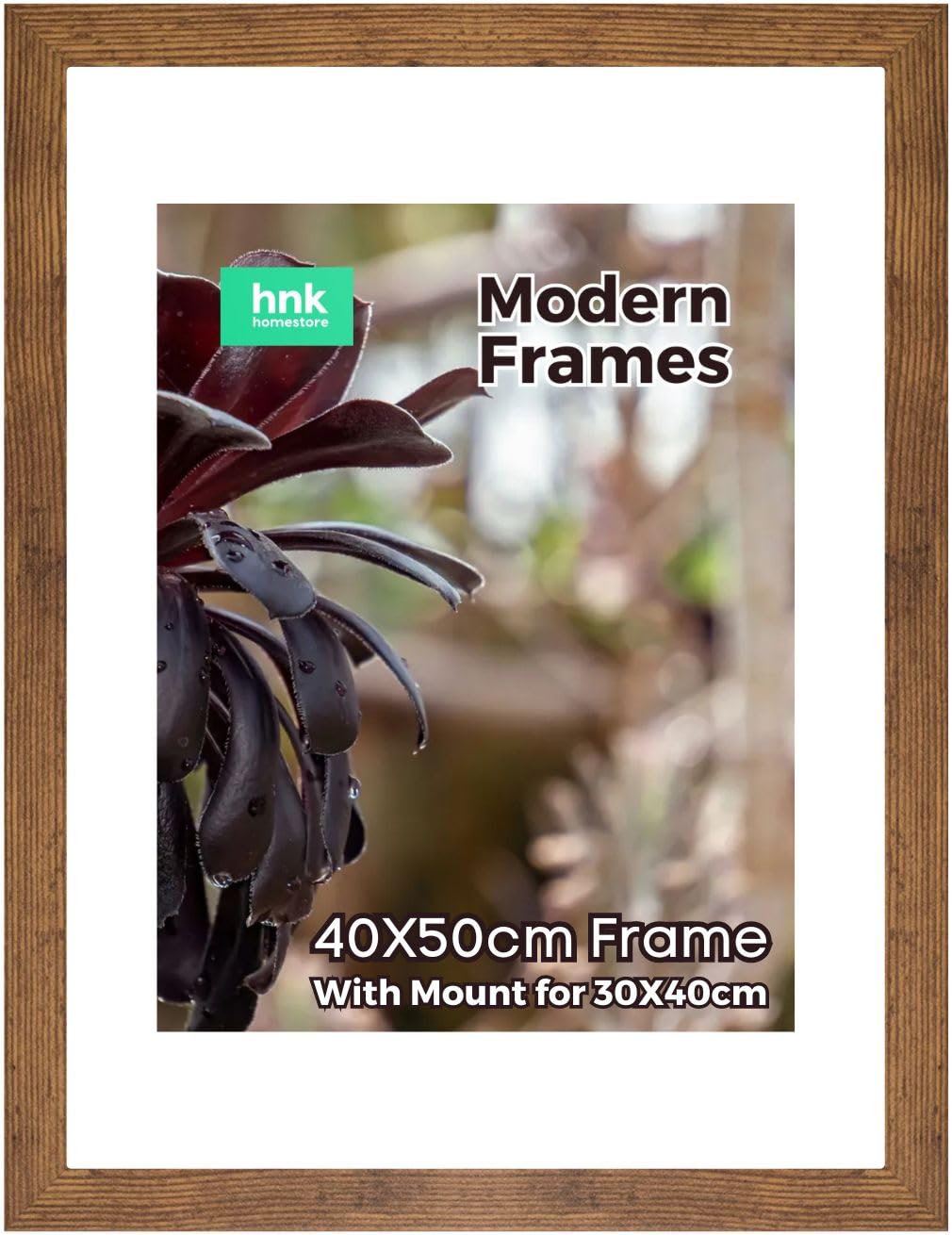 RUSTIC Large Picture Poster Frame Size 40 X 50cm, 400 X 500mm with White mount for Image, Photo, Artwork, or Print Size 12 X 16 inches, 40 X 30cm, 400 X 300mm [RUSTIC Frame]