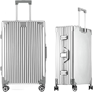 100% Aluminium Koffer Handgepäck (45L) - Premium Vollaluminium Reisekoffer - Robuster Trolley mit TSA-Schloss & 360° Doppelrollen - Kabinentrolley Business & Urlaub
