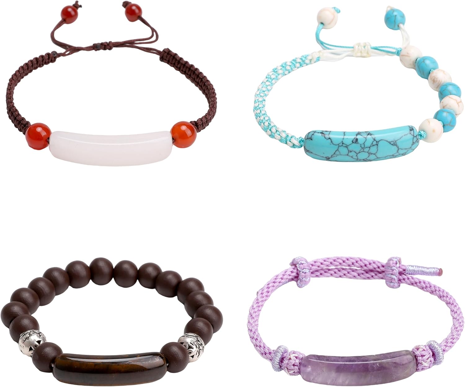 Natural Curved Red Agate Stone Beads 36x10mm 4pcs for DIY Bracelet Jewelry Making - Image 6