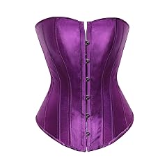 Womens Satin Bustier Corsets Top Sexy Strapless Lace Up Boned Waist Cincher Overbust Bustiers Plus Size Corsets