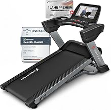Sportstech, Laufband klappbar mit großem 21,5-Zoll-Touchdisplay, F75 | 20 km/h, 11% Steigung in 18 Stufen, bis 150 kg Nutzergewicht, mit sPulse Pulsgurt und App-Steuerung – fürs Cardio-Training