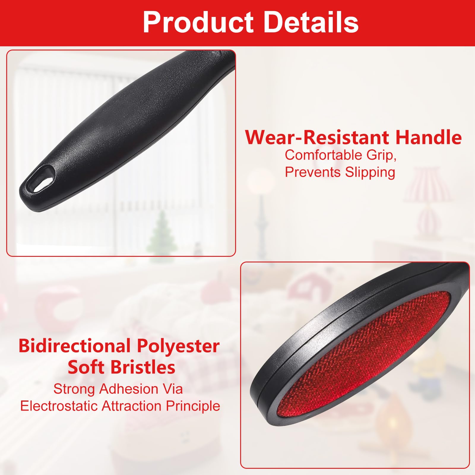 Lot De 3 Brosses à Peluches électrostatiques Double Face - Pour Vêtements, Canapés, Poils D'animaux