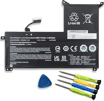 بطارية كمبيوتر محمول NP50BAT-4-54 6-87-NPSKS-53G00 لـ Clevo NP70 X17 AT22 G7 KE XMG Focus 16 X15 Series 4ICP7/60/57 6-87-NPSKS-53G00 15.4 فولت 54 وات في الساعة 3410 مللي أمبير