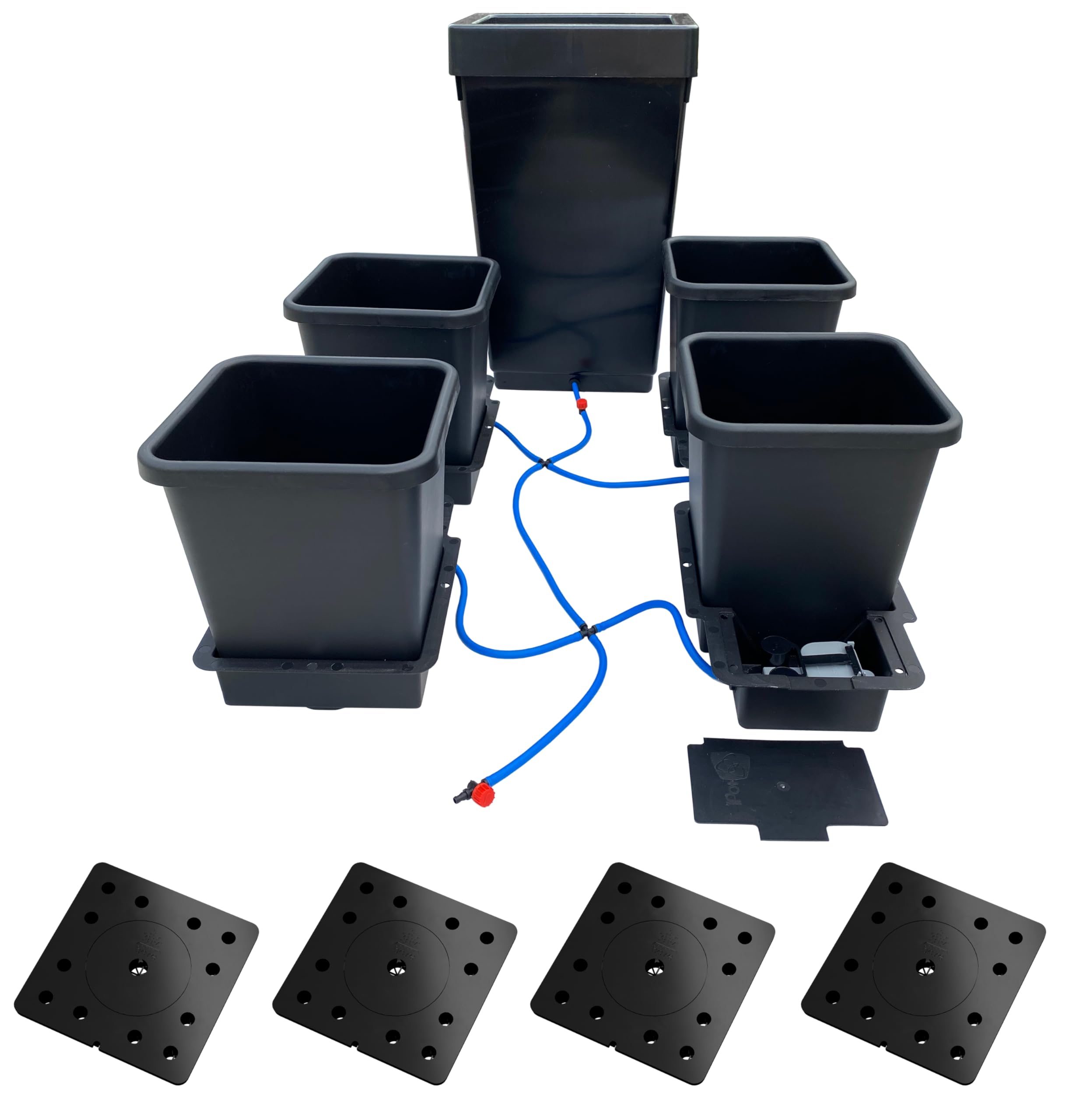 4Pot Bewässerungsset – enthält originales AutoPot 4Pot System & 4x Airbase – automatische Pflanzenbewässerung mit 15L Pflanztöpfen