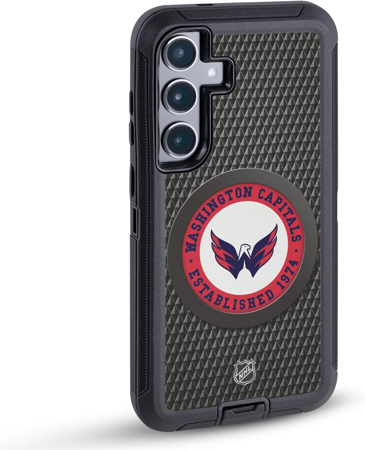 Head Case Designs Officially Licensed NHL Puck Texture Washington Capitals Ultra-Armoured Shockproof Case Compatible with Samsung Galaxy S22 5G