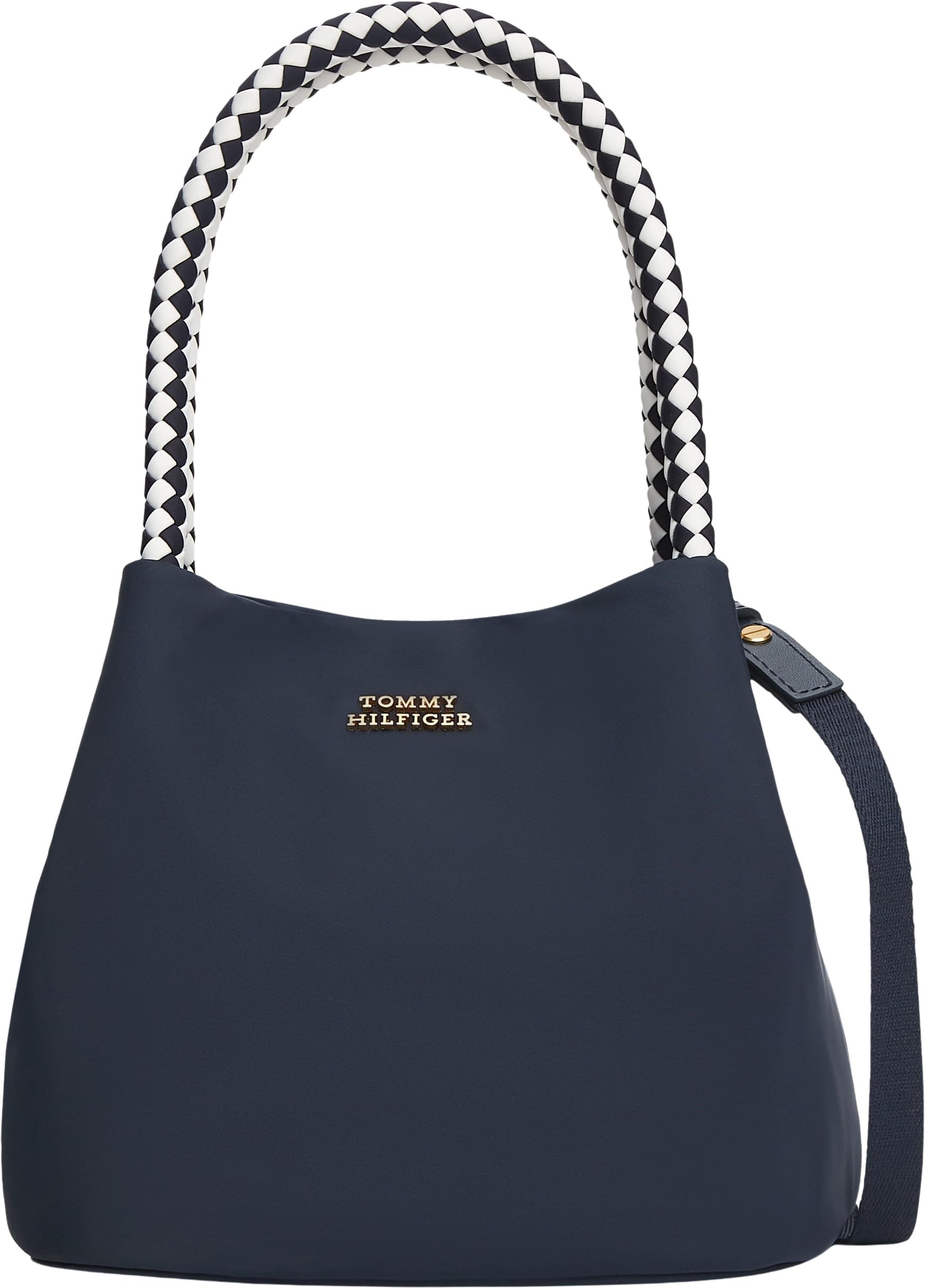 Tommy Hilfiger Women Th Marina Bucket Nylon AW0AW18831 Bucket Bag, BLUE, One Size