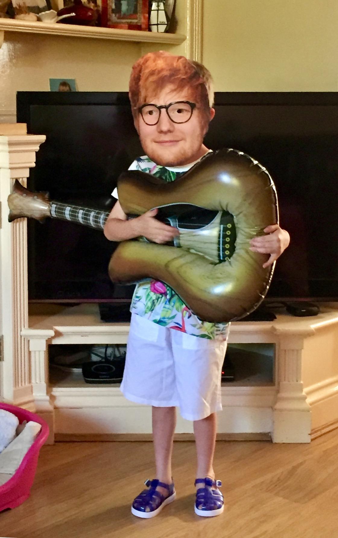 Official Licensed Ed Sheeran Card Cutout Face Mask with Elastic String