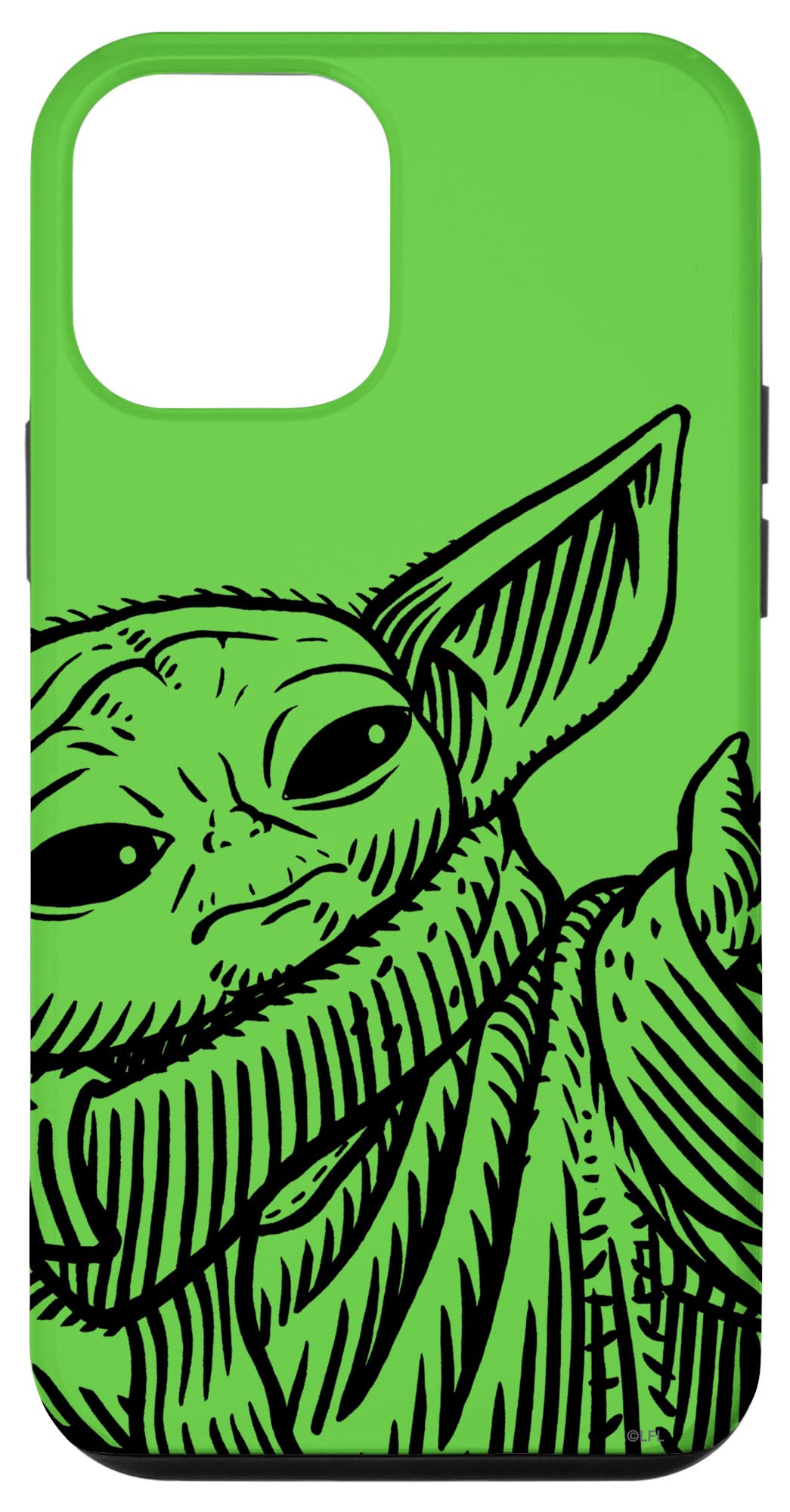 Coque iPhone 12 mini Star Wars Grogu silicone vert Mandalorian