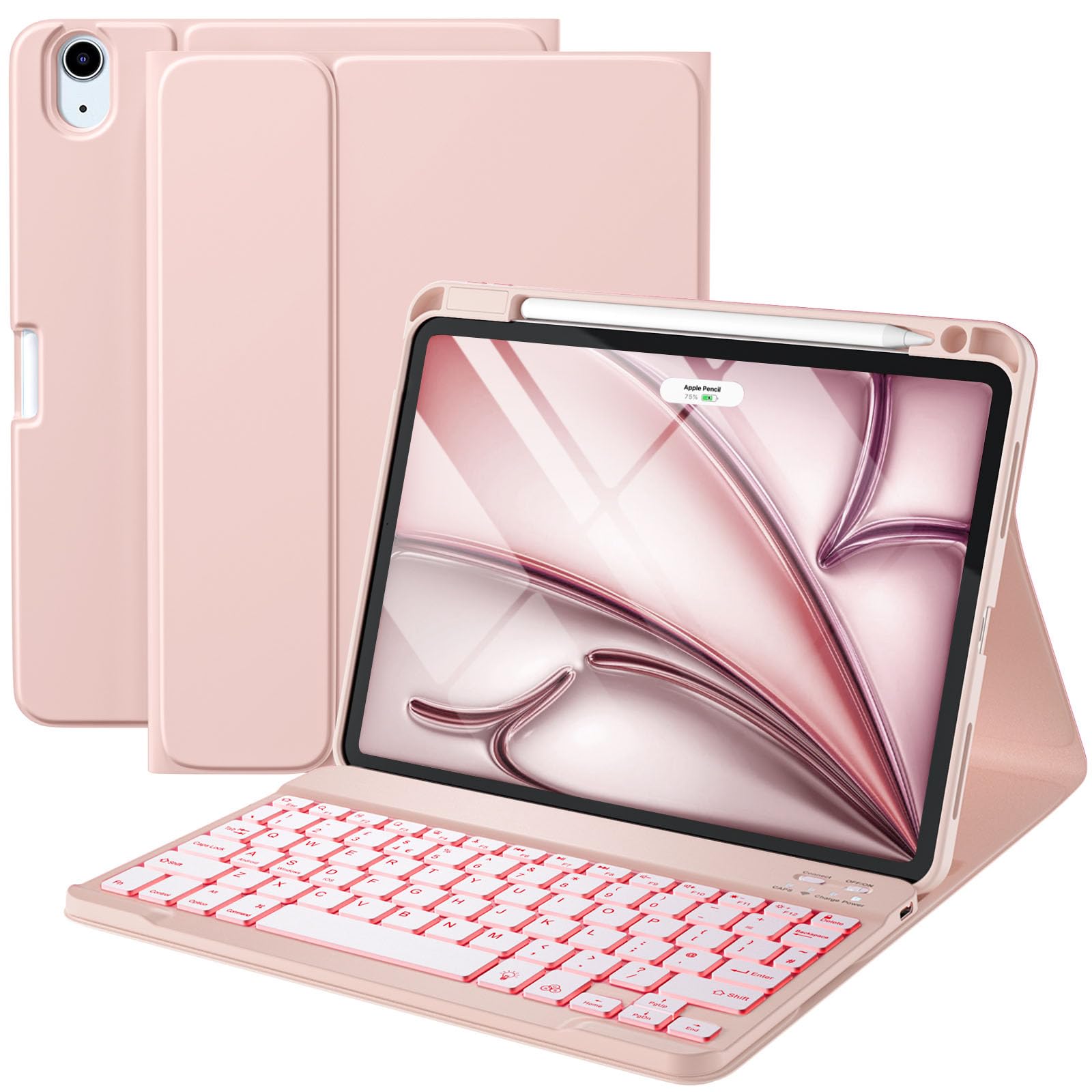 Vobafe Case with Keyboard for iPad Air 11 inch M4 2026 M3 2025 M2