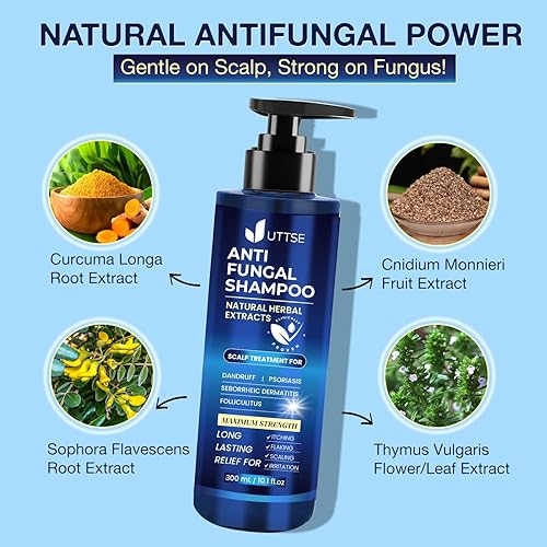 Miniatura 2 de Champú antifúngico para la psoriasis del cuero cabelludo champú para la caspa para foliculitis y dermatitis seborreica - Alivia la picazón y el
