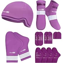 SuzziPad Chemo Gloves and Socks for Chemotherapy Patients, Deep Purple, L | Soothes Scalp, Hands & Feet, Numbness, Burning, Swelling Comfort, Reusable Cold Therapy for Chemo Side Effect