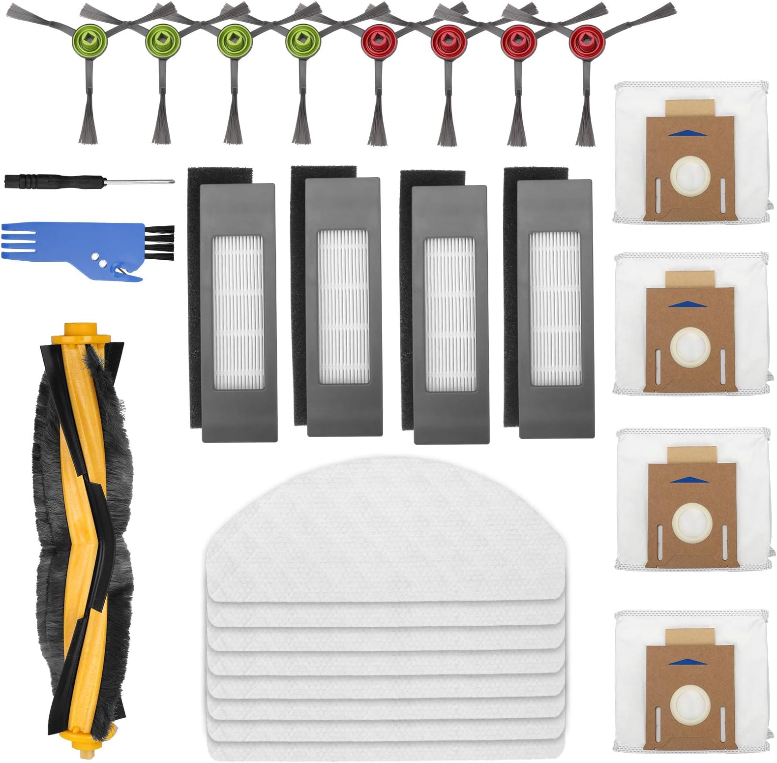 PIGUOAT Accessory Kit Replacement for Ecovacs DEEBOT OZMO T8 AIVI T8 Max T8 Series N8 Pro N8 Pro+ Robot Vacuum Cleaner, Fit for Yeedi Vac Max Vac Station Robot Vacuum