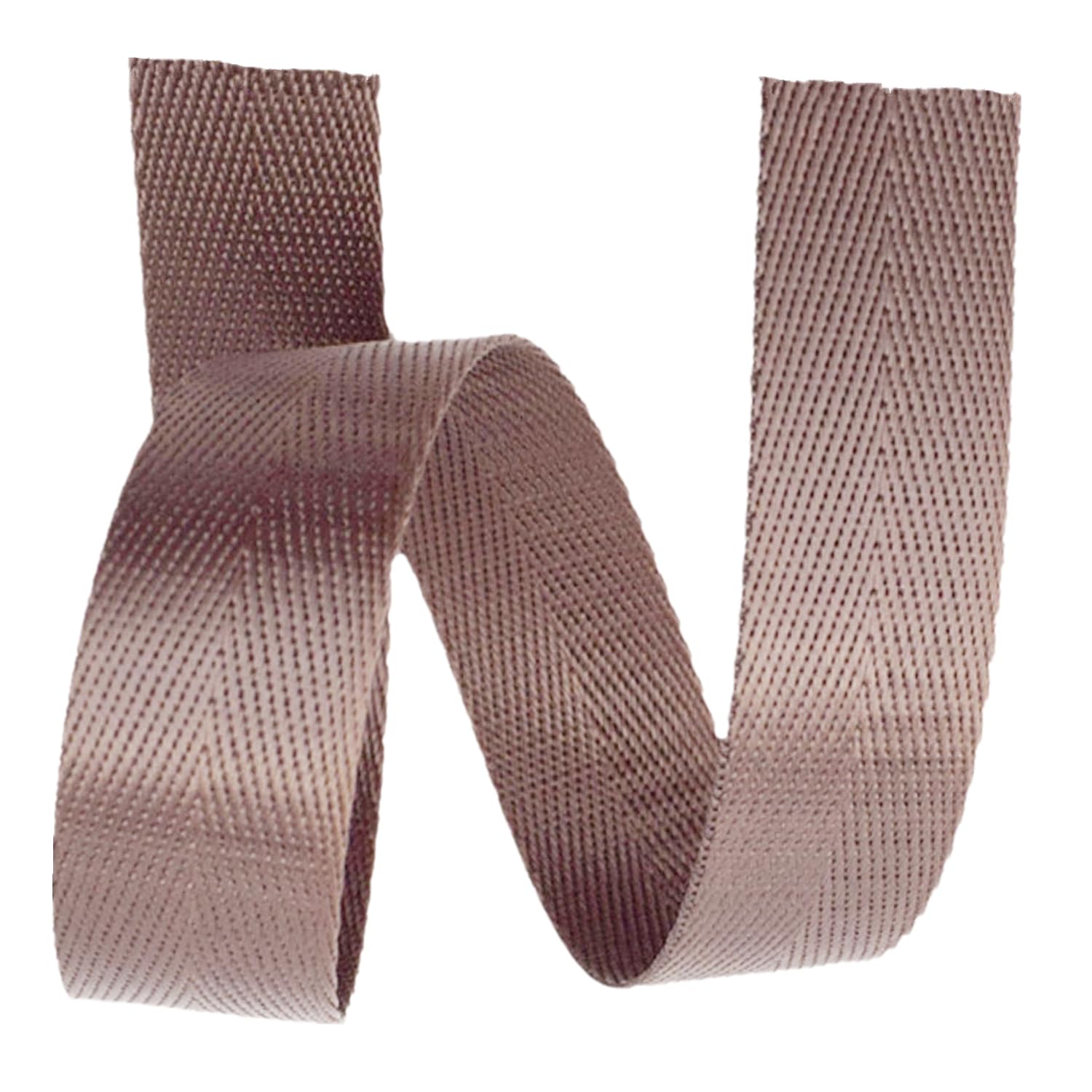 Taśma bawełniana Mocny pasek parciany, nylonowa taśma w jodełkę i 25 mm/38 mm wielokolorowy, 10 jardów do majsterkowania(Tan,25 mm)