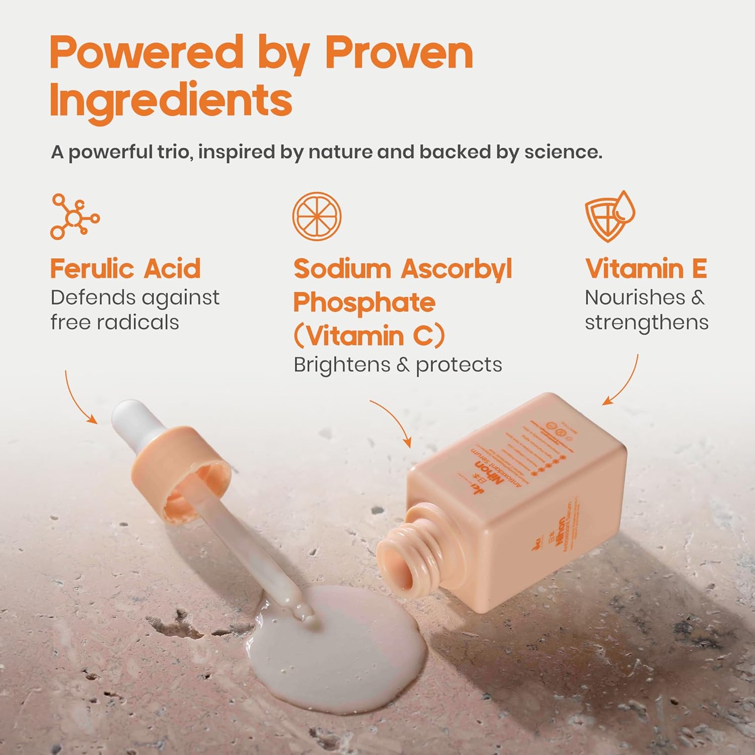 IKI Nihon Antioxidant Kojic Acid Serum - Kojic Acid + Ferulic Acid & Vitamin E and Vitamin C Serum for Face - Brightens, Evens Tone & Protects - Clean, Fragrance-Free, Cruelty-Free - 30ml - Image 5