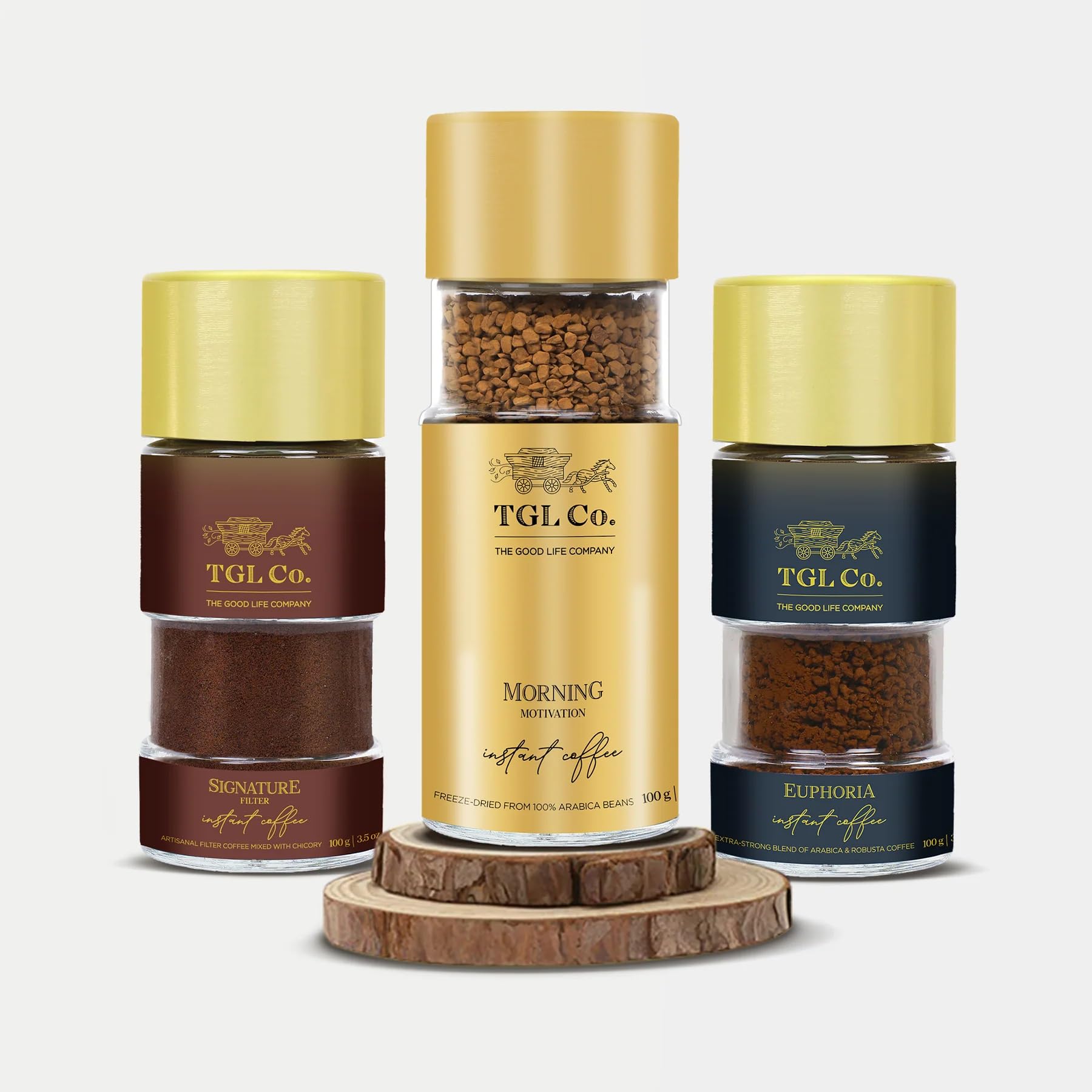 TGL Co. The Good Life Company Instant Coffee Powder- (3 Bottles Of Tgl Best Instant Coffee Powder), 300 Gram