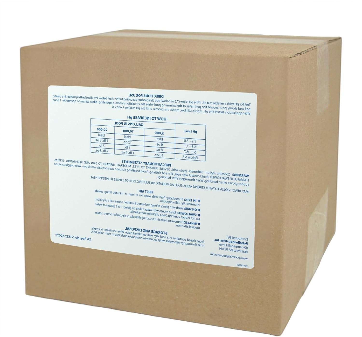 Pool Mate 25-Pounds Premium pH Up for Pools, 100% Sodium Carbonate