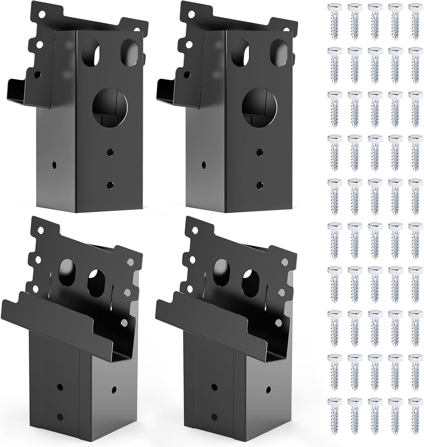 Elevator Bracket with Screws, Deer Stand Brackets 4x4, Deers Blind with Powder Coating Outdoor for Hunting Box Elevated Platform Tree