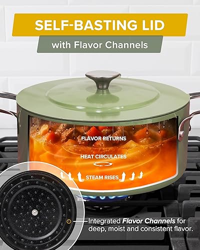 Miniatura 5 de Nuwave Lux - Colección de utensilios de cocina prémium de 13 piezas, cerámica azul Duralon Healthy G10 antiadherente, ultra duradero, sin PFAS,