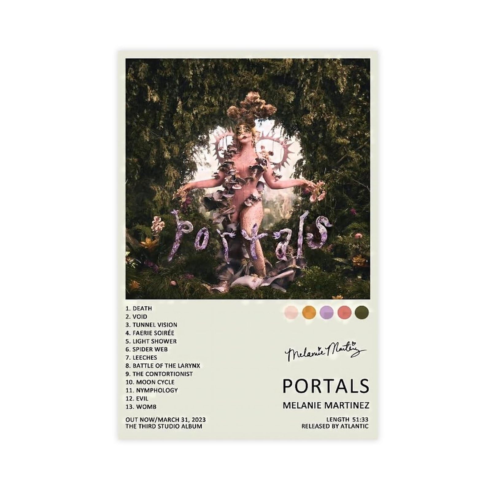 Mela.nie Poster Mar.tinez Po.rtals Music Album Cover Poster(1) Canvas Poster Bedroom Decor Sports Landscape Office Room Decor Gift Unframe-style 12x18inch(30x45cm)