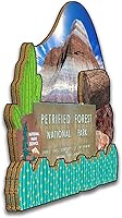 Vista 2 de Petrified Forest National Park Arizona USA - Imanes para refrigerador, productos de madera 3D, resistentes a la fricción, recuerdos de viaje