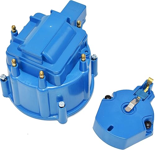 Miniatura 3 de A-Team Performance - Tapa de distribuidor CR6BL HEI OEM, rotor y cubierta de bobina - Kit de 6 cilindros - AZUL