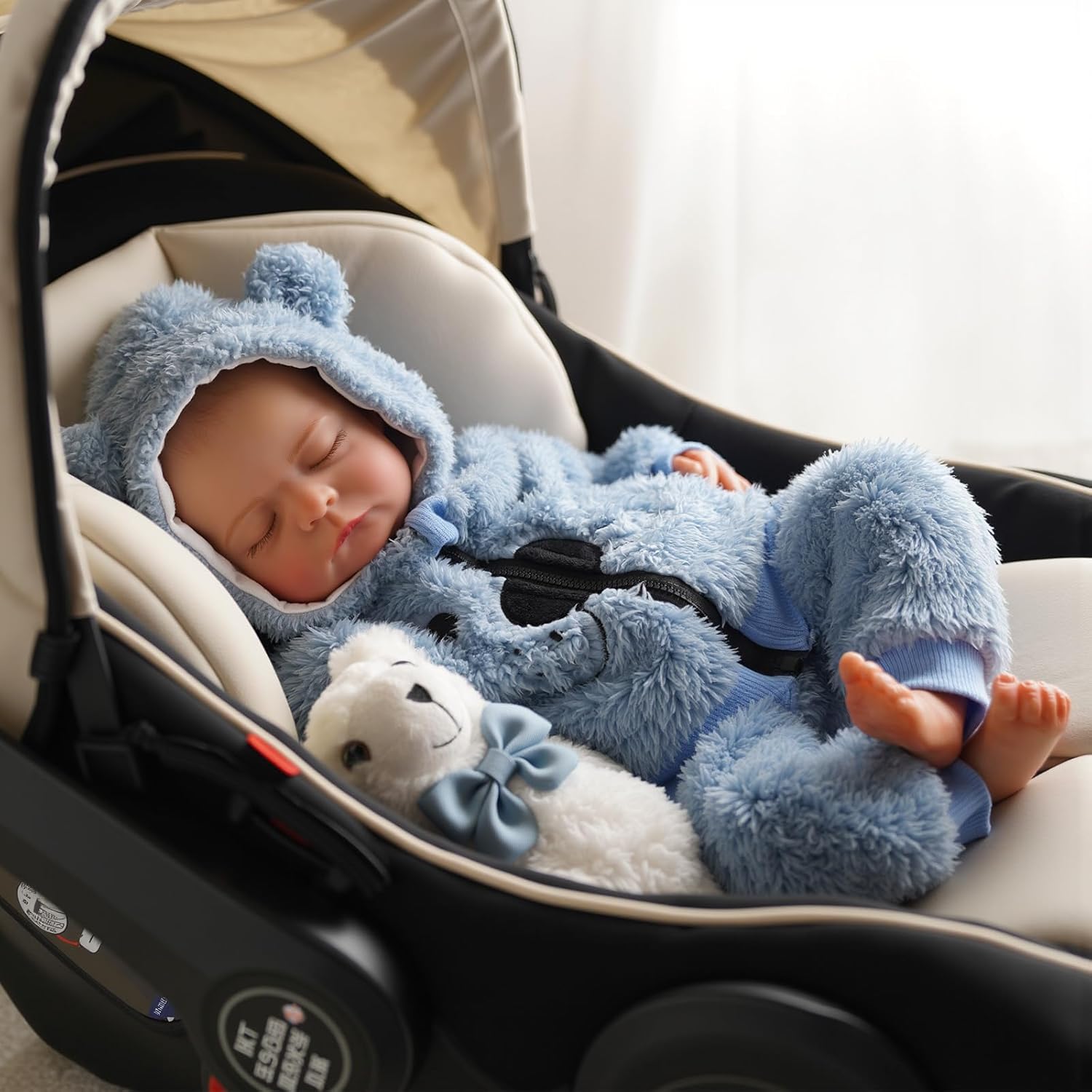 BABESIDE Lifelike Reborn Baby Dolls Boy - 17 inch Soft Body Realistic Newborn Baby Dolls Poseable Limbs Real Life Baby Doll with Gift Box for Kids Age 3+