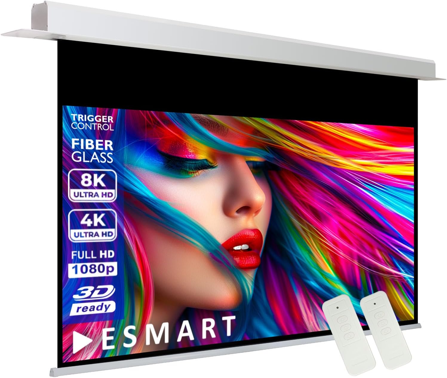 ESMART Expert CSX Recessed Ceiling Screen 273 cm Overall Width - White