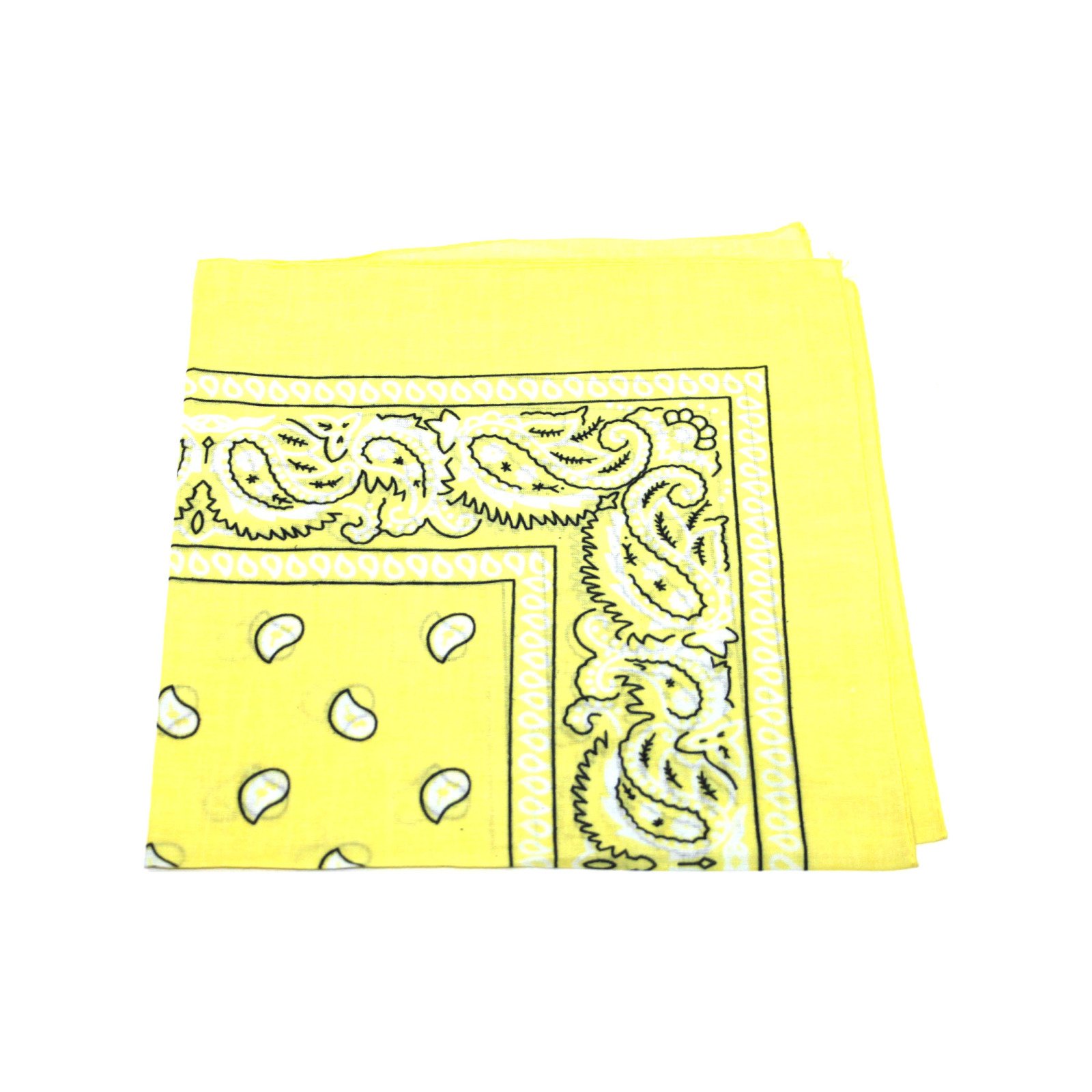 Robelli Men's Yellow /Wo's Bandana Head Or Neck Scarves Paisley Pattern 100% Cotton –