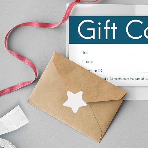 Miniatura 2 de Rollo de calcomanías de estrellas blancas de 1.5 pulgadas, autoadhesivas, impermeables, extraíbles, para niños, profesores, negocios, 500 unidades