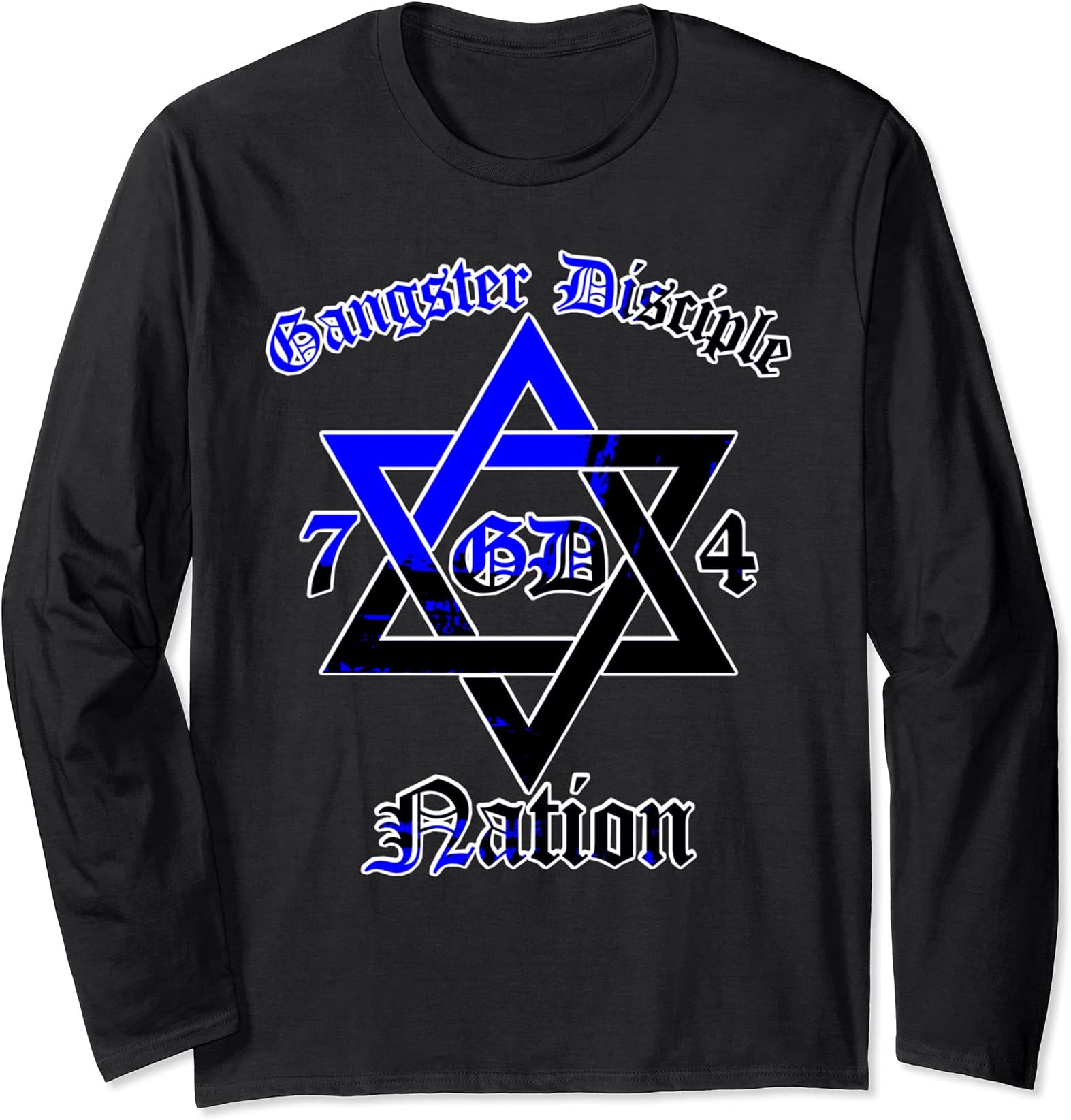 Gangster Disciple Nation GD 74 Folks GDN Long Sleeve T-Shirt